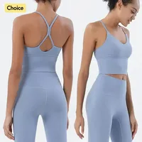 Sportedly-Ensemble de sport deux pièces pour femme, soutien-gorge et leggings, tenue de fitness, sensation nue, survêtement féminin 1